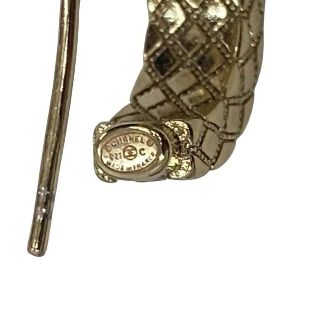 CHANEL Authentic Gold Logo Earrings - Picture 2 of 5